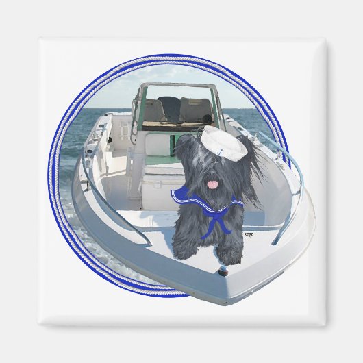 Skye Terrier op de boot Magneet (Voorkant)