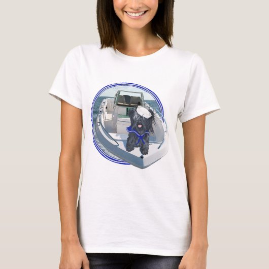 Skye Terrier op de boot T-shirt (Voorkant)