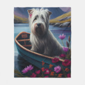 Skye Terrier op een peddel: Een landschappelijk av Fleece Deken (Voorkant)