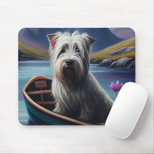 Skye Terrier op een peddel: Een landschappelijk av Muismat