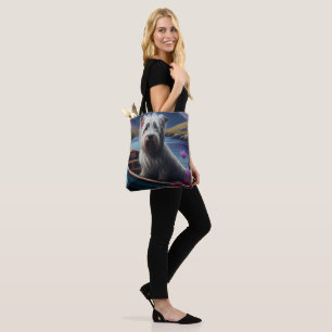 Skye Terrier op een peddel: Een landschappelijk av Tote Bag