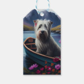 Skye Terrier op een peddel: Een Schilderachtig avo Cadeaulabel (Voorkant)