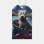 Skye Terrier op een peddel: Een Schilderachtig avo Cadeaulabel (Achterkant)