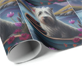 Skye Terrier op een peddel: Een Schilderachtig avo Cadeaupapier (Rol Hoek)