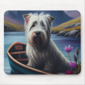 Skye Terrier op een peddel: Een Schilderachtig avo Muismat (Voorkant)