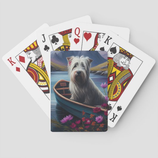 Skye Terrier op een peddel: Een Schilderachtig avo Pokerkaarten (Achterkant)