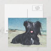 Skye Terrier op het Strand Briefkaart (Voorkant / Achterkant)