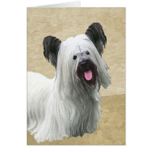 Skye Terrier Painting - Cute Original Dog Art