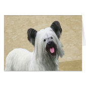 Skye Terrier Painting - Cute Original Dog Art (Voorkant Horizontaal)