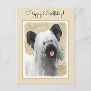 Skye Terrier Painting - Cute Original Dog Art Briefkaart