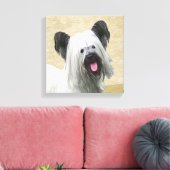 Skye Terrier Painting - Cute Original Dog Art Canvas Afdruk (Insitu (Woonkamer))