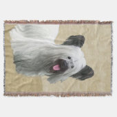 Skye Terrier Painting - Cute Original Dog Art Deken (Voorkant)