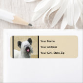 Skye Terrier Painting - Cute Original Dog Art Etiket (Insitu)