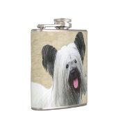 Skye Terrier Painting - Cute Original Dog Art Heupfles (Rechts)
