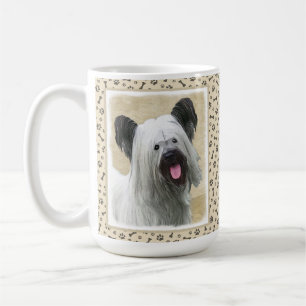 Skye Terrier Painting - Cute Original Dog Art Koffiemok
