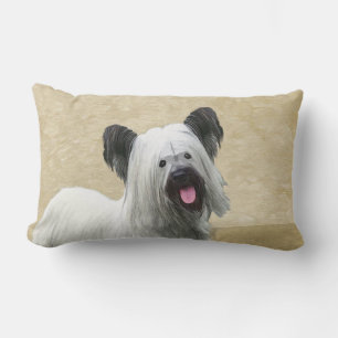 Skye Terrier Painting - Cute Original Dog Art Kussen