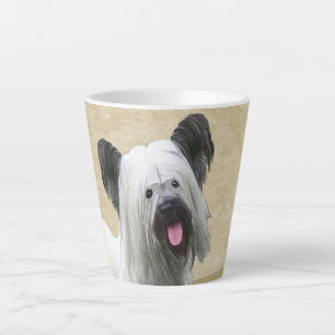Skye Terrier Painting - Cute Original Dog Art Latte Mok