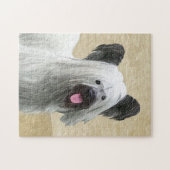 Skye Terrier Painting - Cute Original Dog Art Legpuzzel (Horizontaal)