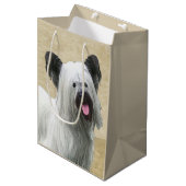 Skye Terrier Painting - Cute Original Dog Art Medium Cadeauzakje (Voorkant Gekanteld)