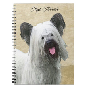 Skye Terrier Painting - Cute Original Dog Art Notitieboek