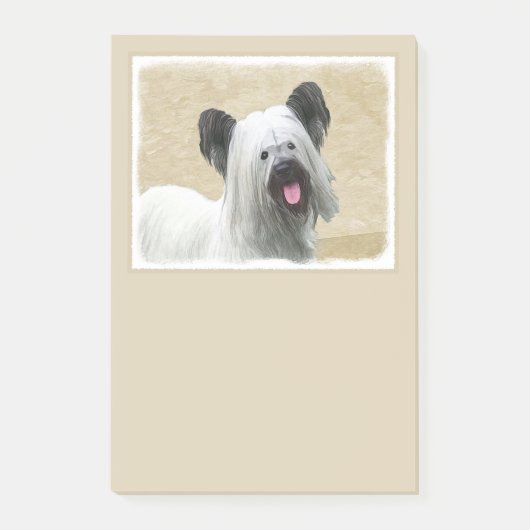 Skye Terrier Painting - Cute Original Dog Art Post-it® Notes (Voorkant)