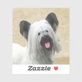 Skye Terrier Painting - Cute Original Dog Art Sticker (Vel)