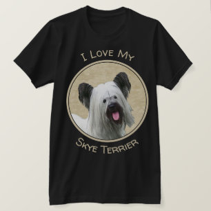 Skye Terrier Painting - Cute Original Dog Art T-shirt