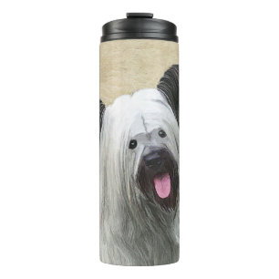 Skye Terrier Painting - Cute Original Dog Art Thermosbeker
