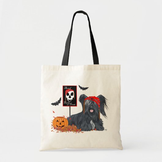 Skye Terrier Piraat voor Halloween Tote Bag (Voorkant)