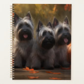 Skye Terrier Pup Autumn Delight Pumpkin Planner (Voorkant)