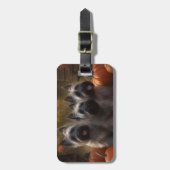 Skye Terrier Puppy Herfst Delight Pompoen Bagagelabel (Voorkant verticaal)