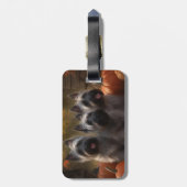 Skye Terrier Puppy Herfst Delight Pompoen Bagagelabel (Achterkant verticaal)