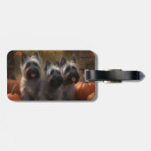 Skye Terrier Puppy Herfst Delight Pompoen Bagagelabel (Achterkant horizontaal)