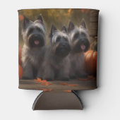 Skye Terrier Puppy Herfst Delight Pompoen Blikjeskoeler (Voorkant)