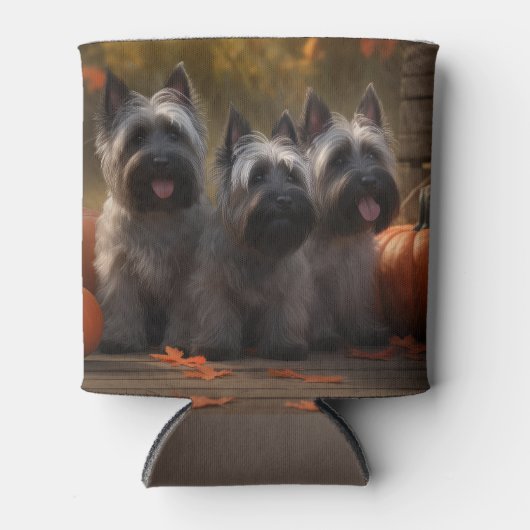 Skye Terrier Puppy Herfst Delight Pompoen Blikjeskoeler (Voorkant)