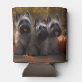 Skye Terrier Puppy Herfst Delight Pompoen Blikjeskoeler (Achterkant)