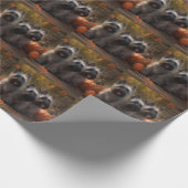 Skye Terrier Puppy Herfst Delight Pompoen Cadeaupapier (Hoek)