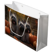 Skye Terrier Puppy Herfst Delight Pompoen Groot Cadeauzakje (Voorkant Gekanteld)