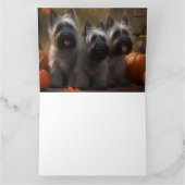 Skye Terrier Puppy Herfst Delight Pompoen Kaart (Binnen)