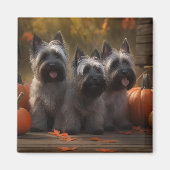 Skye Terrier Puppy Herfst Delight Pompoen Magneet (Voorkant)