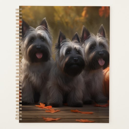 Skye Terrier Puppy Herfst Delight Pompoen Planner (Voorkant)