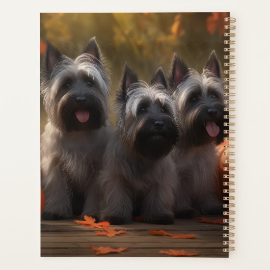 Skye Terrier Puppy Herfst Delight Pompoen Planner (Achterkant)