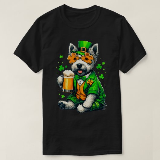Skye Terrier Saint Paddys Day kostuum voor liefheb T-shirt (Design voorkant)