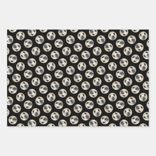 Skye Terrier Schilderen Zilver Grijs Originele Hon Inpakpapier Vel (Voorkant 3)