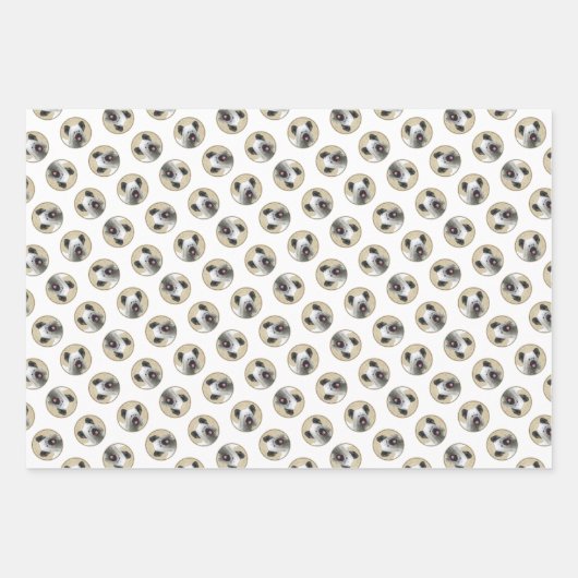 Skye Terrier Schilderen Zilver Grijs Originele Hon Inpakpapier Vel (Voorkant 2)