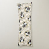 Skye Terrier Schilderen Zilver Grijs Originele Hon Lichaamskussen (Achterkant (Verticaal))