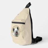 Skye Terrier Schilderen Zilver Grijs Originele Hon Sling Bag (Rechterhoek)