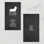 Skye Terrier Silhouette Chalkboard Style Verticle Visitekaartje (Voorkant / Achterkant)
