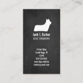 Skye Terrier Silhouette Chalkboard Style Verticle Visitekaartje (Voorkant)