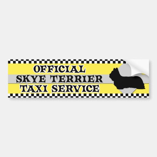 Skye Terrier Taxi Service Bumpersticker (Voorkant)